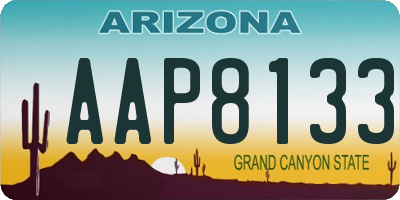 AZ license plate AAP8133