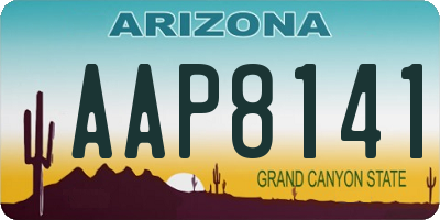 AZ license plate AAP8141