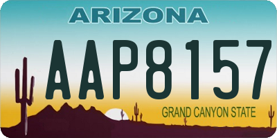 AZ license plate AAP8157