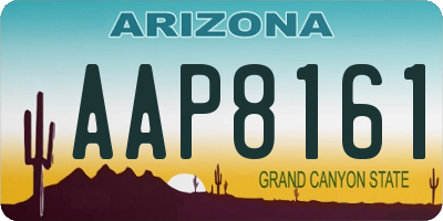 AZ license plate AAP8161
