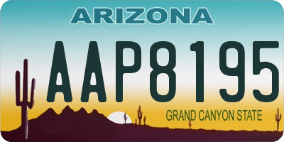 AZ license plate AAP8195