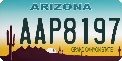 AZ license plate AAP8197
