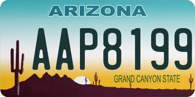 AZ license plate AAP8199