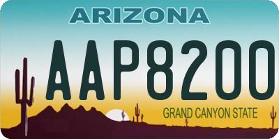 AZ license plate AAP8200