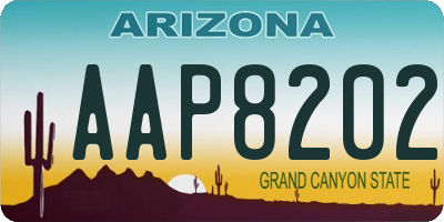 AZ license plate AAP8202