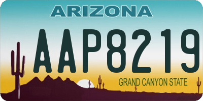 AZ license plate AAP8219