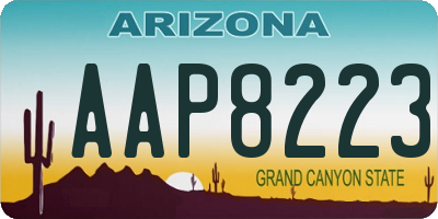 AZ license plate AAP8223