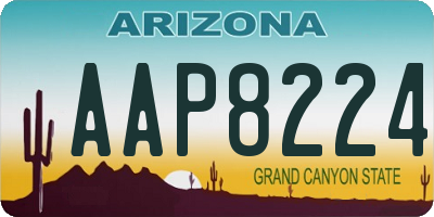 AZ license plate AAP8224