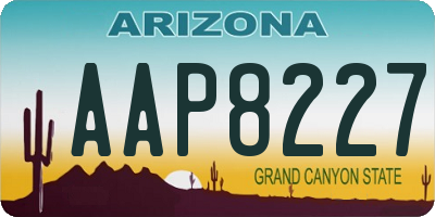 AZ license plate AAP8227