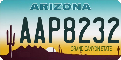 AZ license plate AAP8232