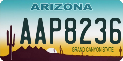 AZ license plate AAP8236