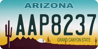 AZ license plate AAP8237