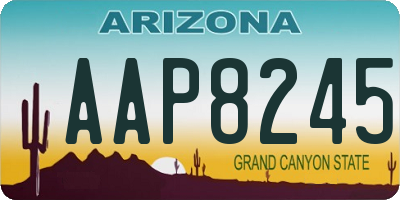 AZ license plate AAP8245