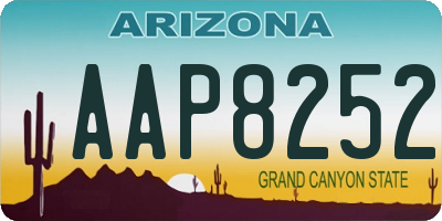 AZ license plate AAP8252