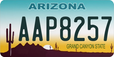 AZ license plate AAP8257
