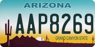AZ license plate AAP8269