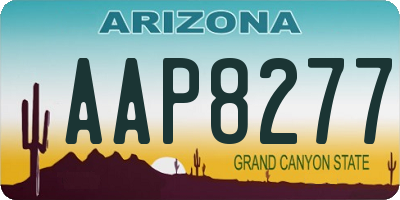 AZ license plate AAP8277
