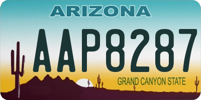 AZ license plate AAP8287