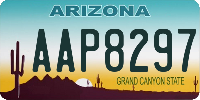 AZ license plate AAP8297