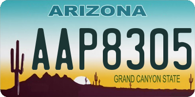 AZ license plate AAP8305