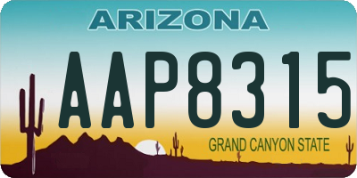 AZ license plate AAP8315
