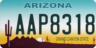 AZ license plate AAP8318