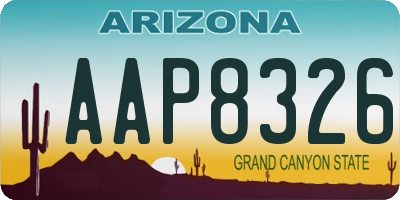 AZ license plate AAP8326