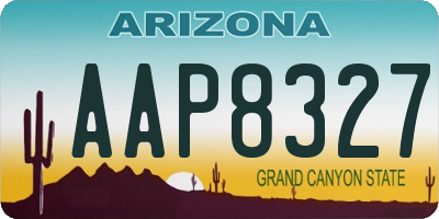 AZ license plate AAP8327