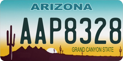 AZ license plate AAP8328