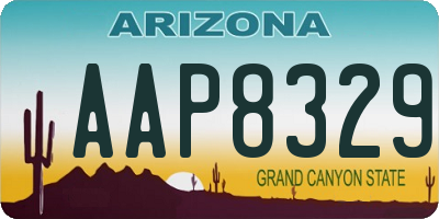AZ license plate AAP8329