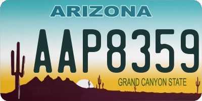 AZ license plate AAP8359