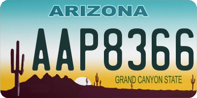 AZ license plate AAP8366