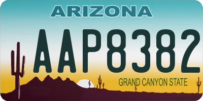 AZ license plate AAP8382