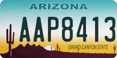 AZ license plate AAP8413