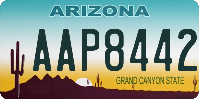 AZ license plate AAP8442