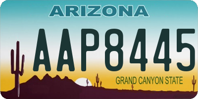 AZ license plate AAP8445