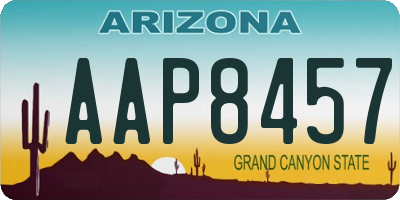 AZ license plate AAP8457