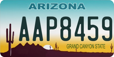 AZ license plate AAP8459