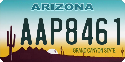 AZ license plate AAP8461