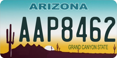 AZ license plate AAP8462