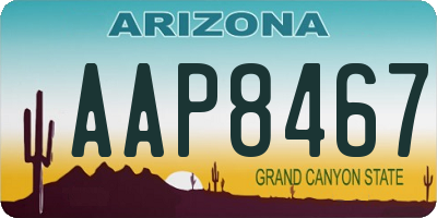 AZ license plate AAP8467