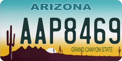 AZ license plate AAP8469