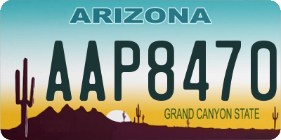 AZ license plate AAP8470