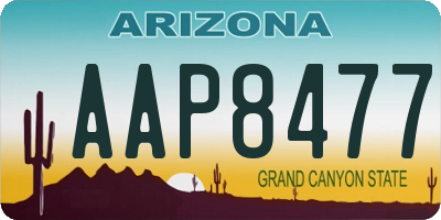 AZ license plate AAP8477