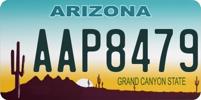 AZ license plate AAP8479