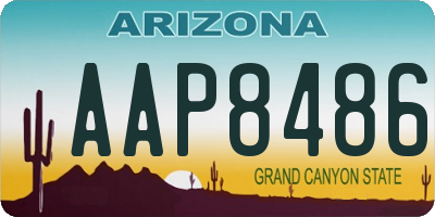 AZ license plate AAP8486