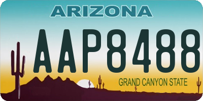 AZ license plate AAP8488