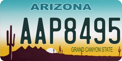 AZ license plate AAP8495