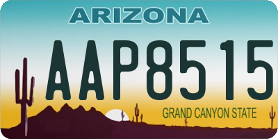 AZ license plate AAP8515