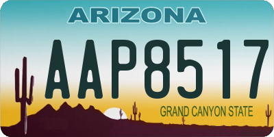 AZ license plate AAP8517